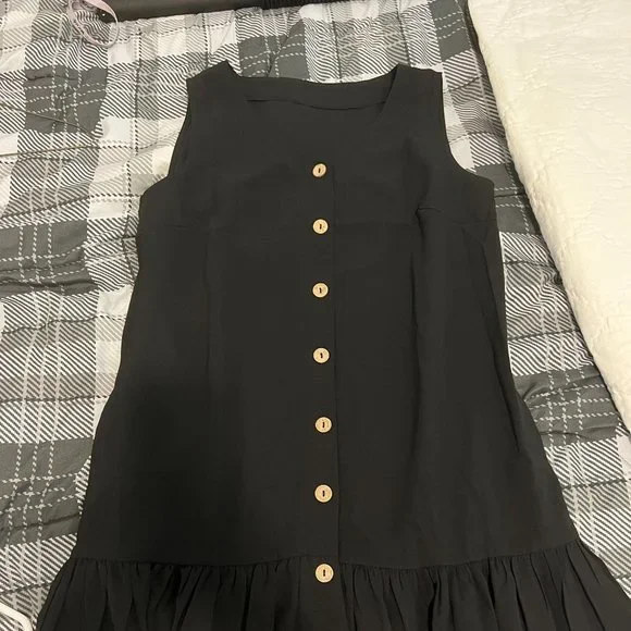 thebebrand Black Button Down Dress - Picture 2 of 3